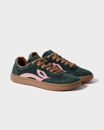 Ténis One Nylon Adulto - Dark Green/Pink | Lejan.
