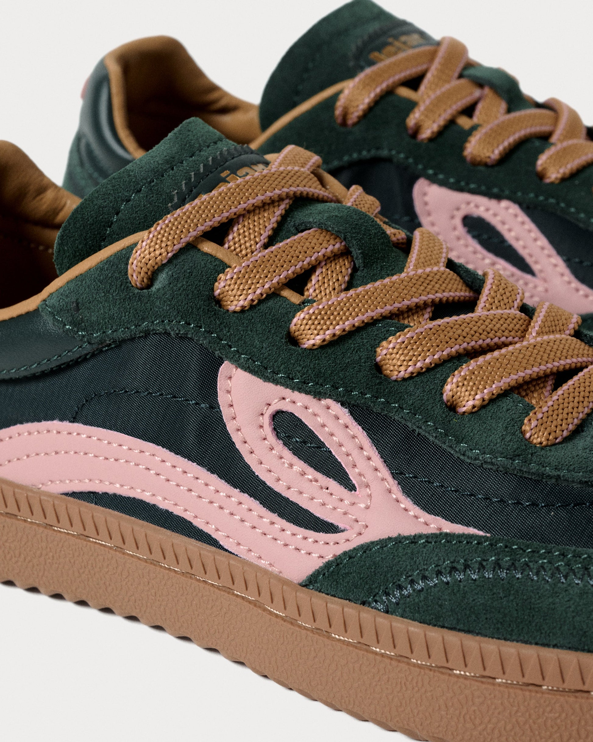 Ténis One Nylon Adulto - Dark Green/Pink | Lejan.