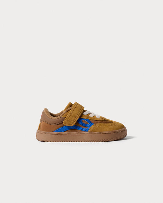 Ténis One Nylon - Camel/Electric Blue | Lejan.