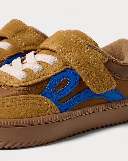 Ténis One Nylon - Camel/Electric Blue | Lejan.