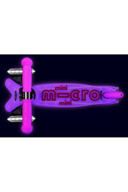 Trotinete - Mini Micro Deluxe Glow LED Rosa