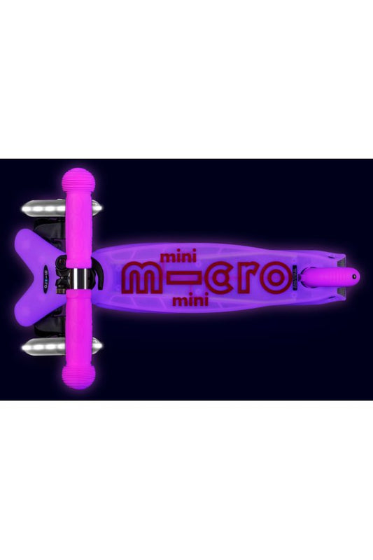 Trotinete - Mini Micro Deluxe Glow LED Rosa