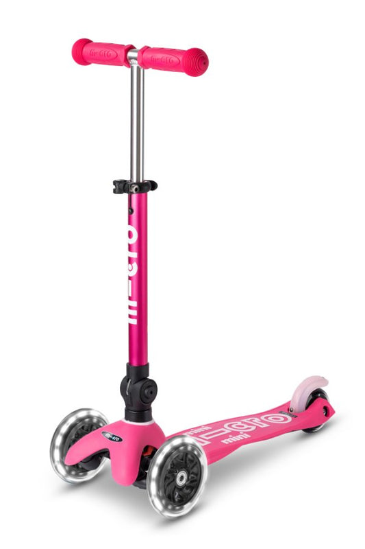 Trotinete Dobrável LED Rosa