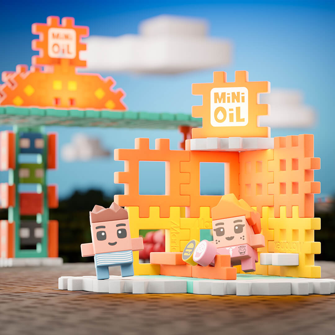 Marioinex - Mini Waffle City - Posto de Gasolina
