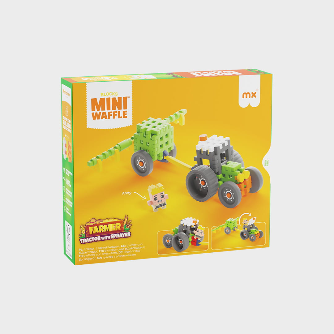 Marioinex - Mini Waffle Farmer Tractor With Sprayer
