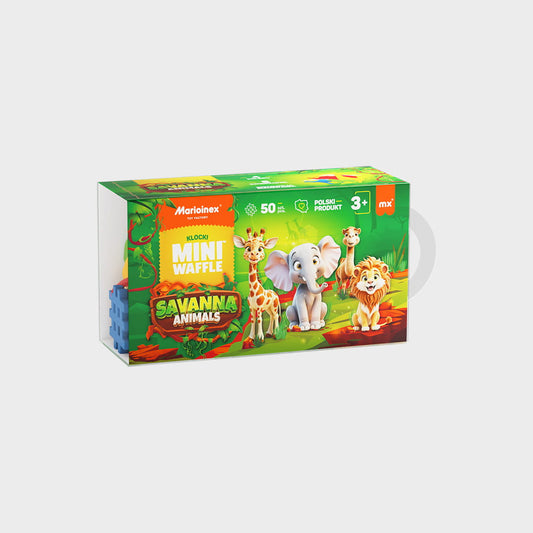 Marioinex - Mini Waffle Animais Savanna - 50 Peças