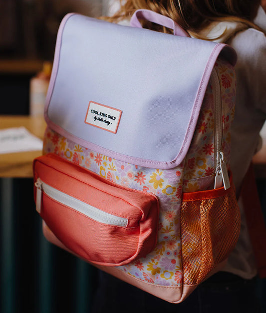 Mochila Escolar - Retro Flowers | Hello Hossy
