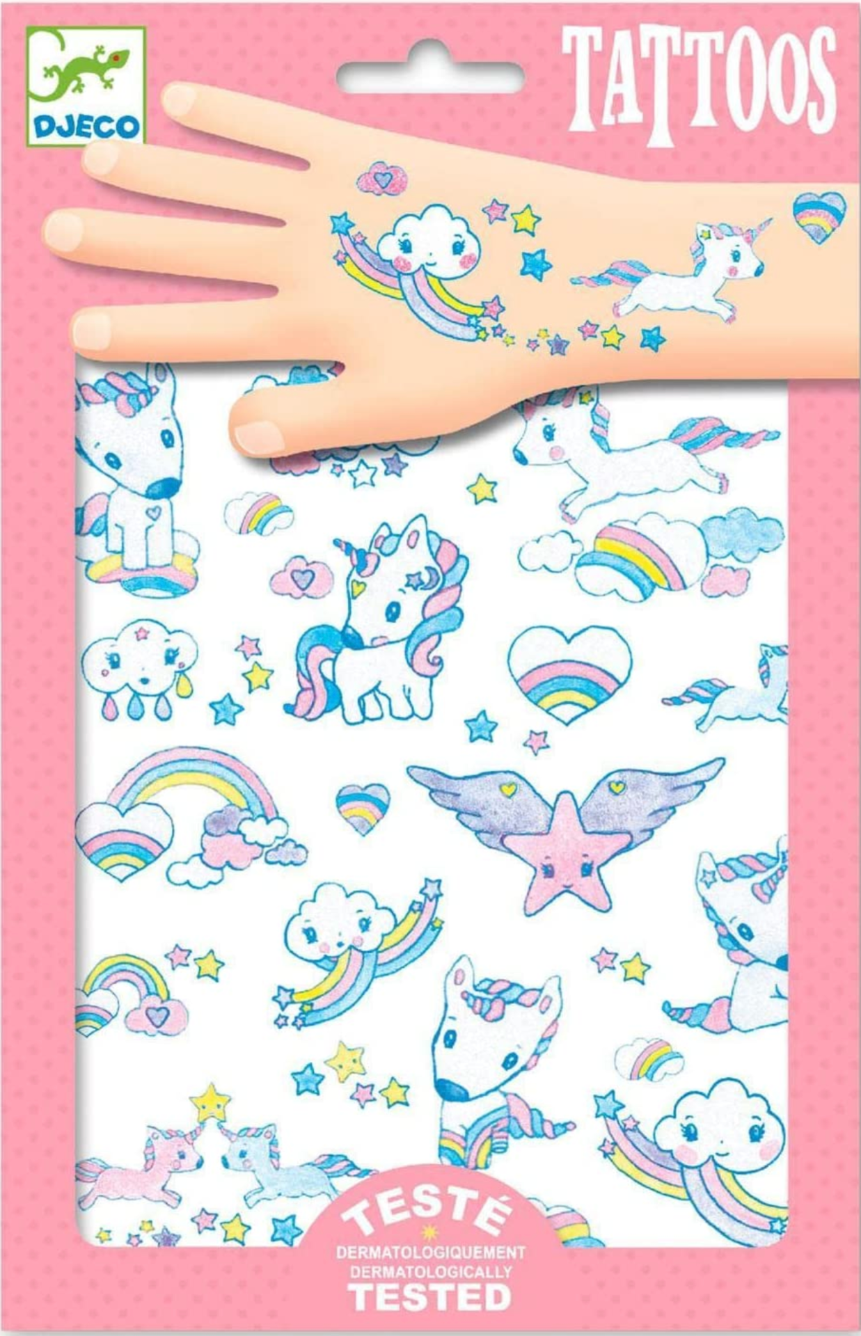 50 Tatuagens - Unicórnios com Glitter | Djeco