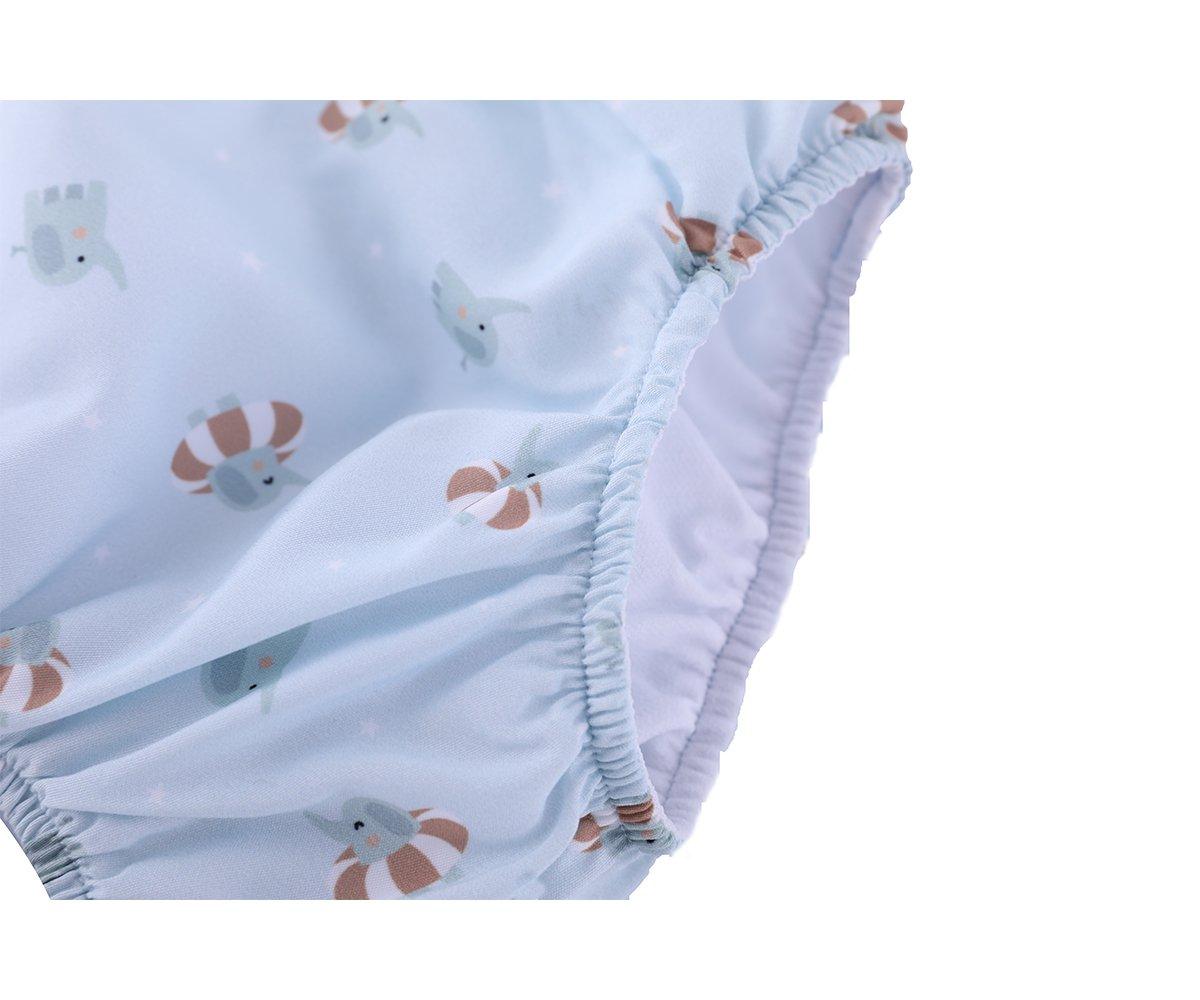 Cueca-Fralda Praia com Folhos - Baby Elephant.