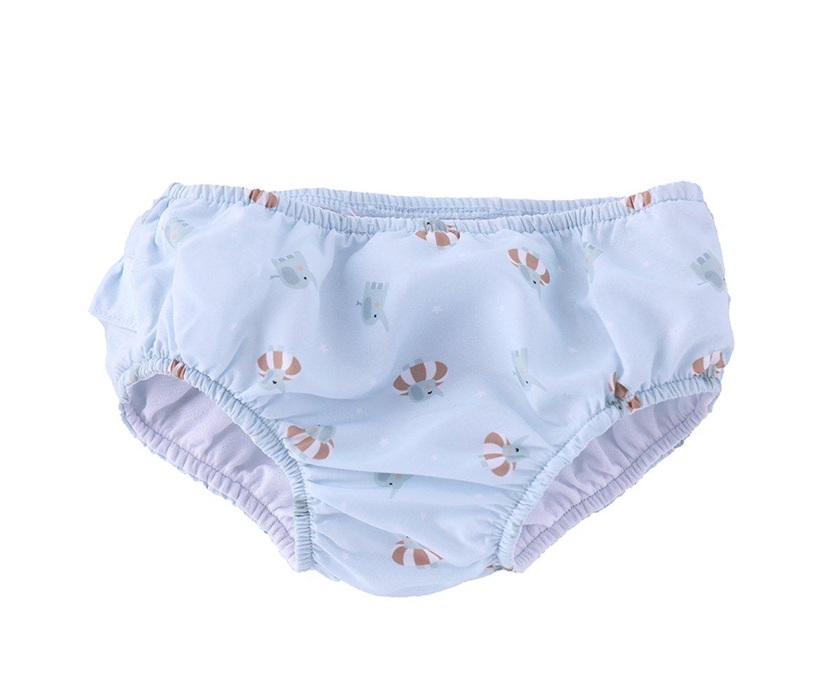 Cueca-Fralda Praia com Folhos - Baby Elephant.