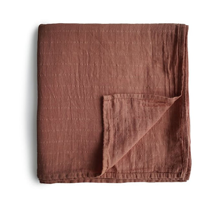 Musselina swaddle Mushie (Cognac).