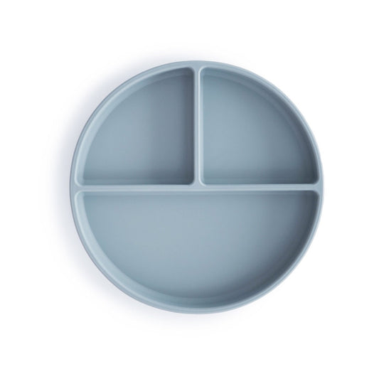 Prato com ventosa Mushie - Powder Blue.